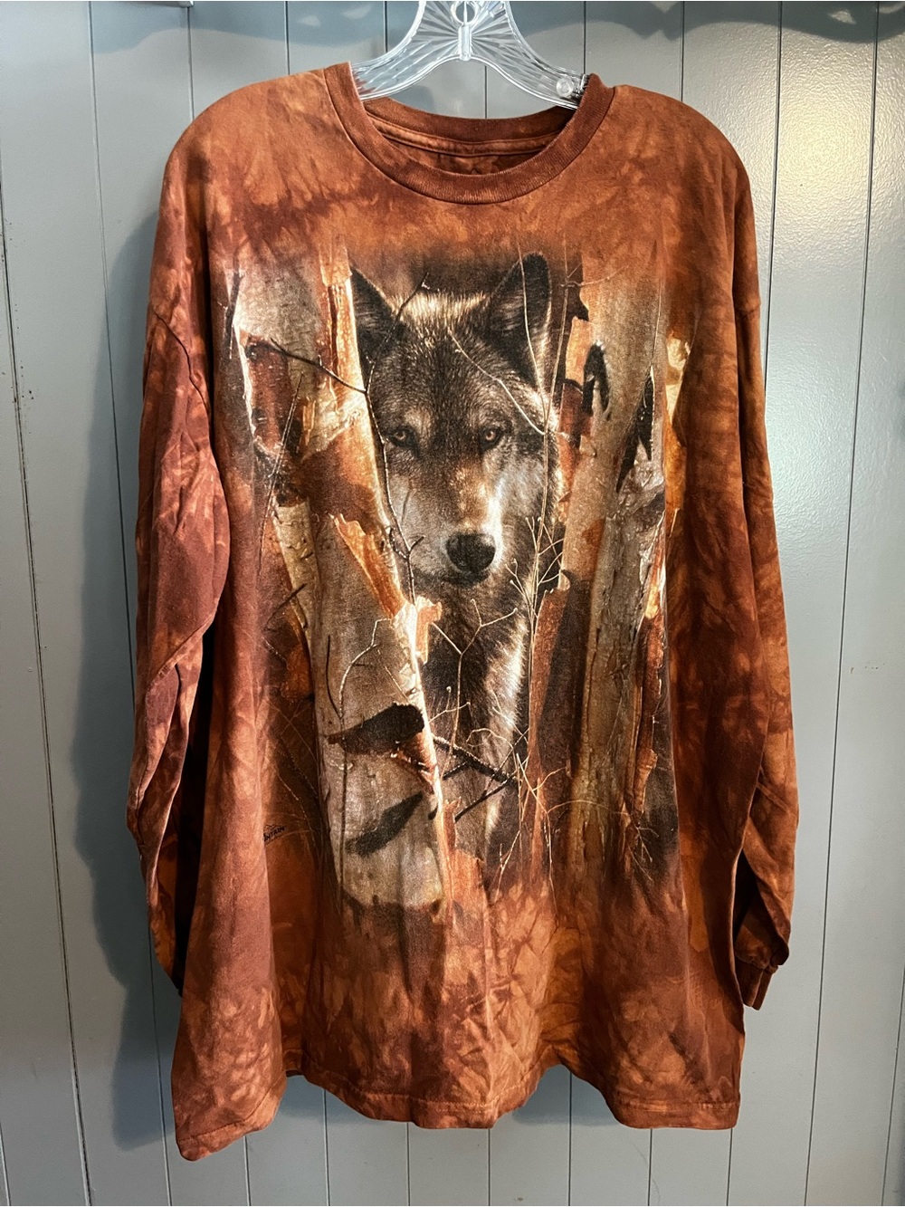 The Mountain "Wolf in Forest" long sleeve t-shirt
